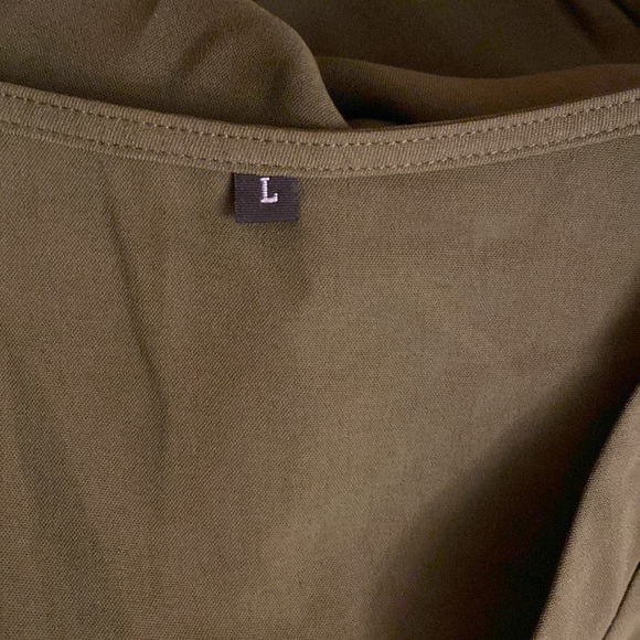 Olive Green Tie waist Dress - Picture 10 of 12